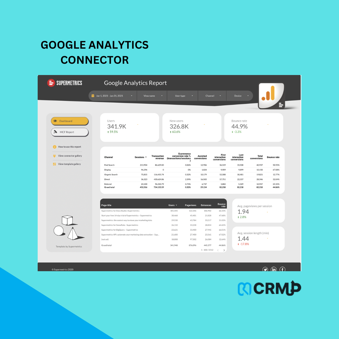 google analytics connector